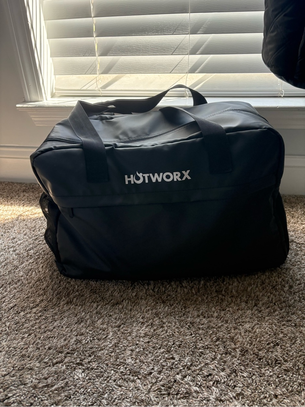 Hotworx Black Duffle Bag - Durable Gym & Travel Carry